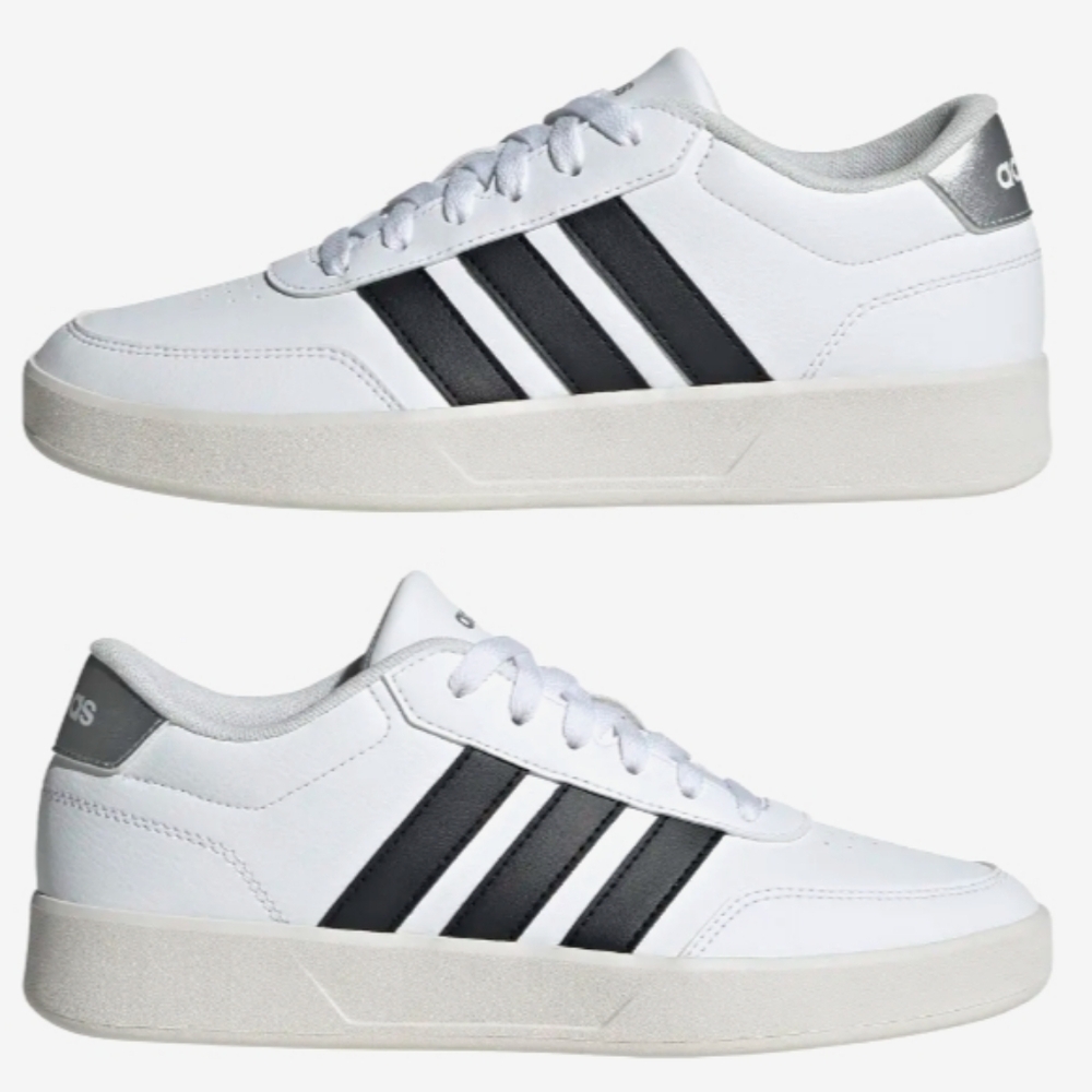 Adidas Break Net 3 Women's Athletic Shoes sz 7.5 In White / Black / Silver